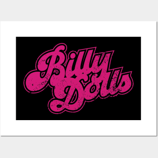 Billy Dolls vintage glam rock logo Posters and Art